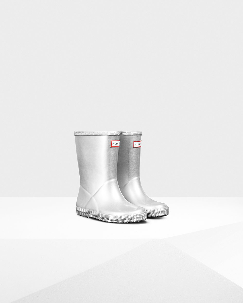 Botas De Agua Hunter Niños Plateadas Original First Classic Metallic 709814-IQW